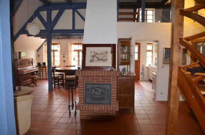 reserviert Repräsentative reetgedeckte Bauernhaushälfte mit schönem Garten