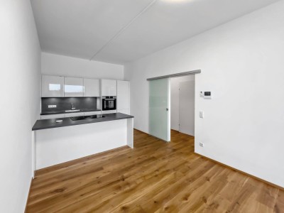 Neuwertige 2 Zimmer-Terrassenwohnung mit moderner Küche nahe dem Holzöstersee