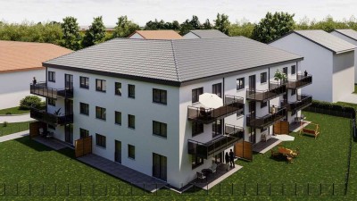 Neubau! PROVISIONSFREI! Große Etagenwohnung mit Balkon in Köfering bei Regensburg!