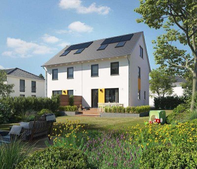 2 Doppelhaus Hälften, massiv gebaut, Preis inkl. Grundstück