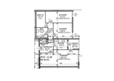 3-Zimmer-Wohnung mit Loggia, Top 48 - Miete inkl. Heizung und Warmwasser