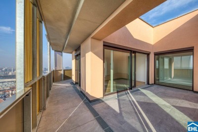 Skyline-Feeling im 34. Stock des Q-Tower mit Südwest-Ausrichtung