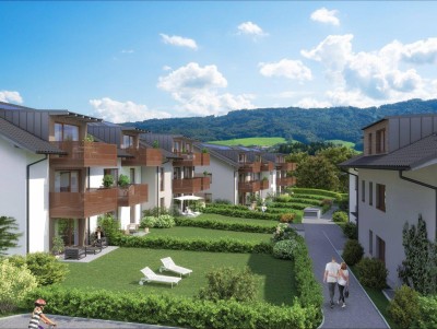 Ortszentrum Hallwang - gemütliche 2 Zimmer Erstbezugs-Wohnung mit Balkon!