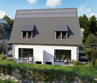 Erstbezug 2026: massive Neubau-Doppelhaushälfte für junge Familie mit pflegeleichtem Garten (KfW-40)