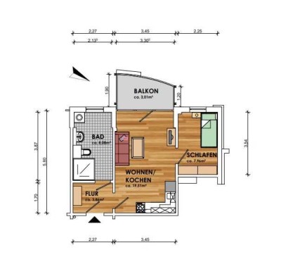 gemütliche altersfreundliche Wohnung mit Ausblick