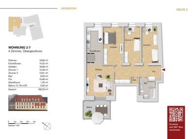 ***Luxuriöse 4 Zi.-Wohnung im 1.OG, WE 2-7***
