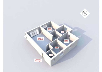 Attraktive 3-Zimmer-Wohnung mit Garage und Stellplatz