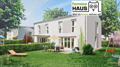 Provisionsfreie Doppelhaushälfte mit 96m² Wohnfläche, 54m² Keller, 245m² Eigengrund, Terrasse und 2 Parkplätzen. Wohnbaugefördert!