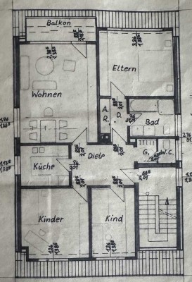 Energetisch sanierte, helle 4-Zimmer-DG-Wohnung mit Balkon in Hilden - Süd