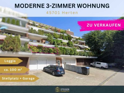 Helle 3-Zimmerwohnung mit großer süd-west Loggia in Herten-Westerholt!