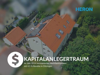 KAPITALANLEGERTRAUM - Im Jahr 2014 kernsaniertes Mehrfamilienhaus mit 4,5 % Rendite in Ditzingen