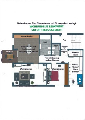 Barierefrei,Rollstuhlgängige, gepflegte 3-Zimmer-Wohnung mit Balkon, Keller und Garage in Ahlen