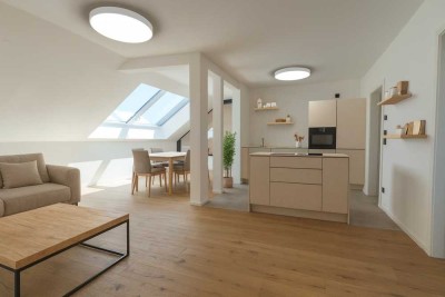 Nahezu Neubau: Exklusive 3-Zimmer-DG mit Dachterrasse & Panorama-Dachfenster - provisionsfrei