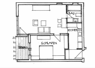 Top geschnittene 2-Zimmer-Wohnung