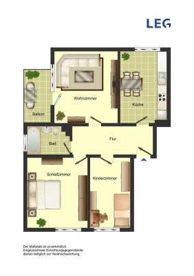 3-Zimmer-Wohnung in Bergkamen Nordberg