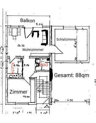 Gehobene  88 m² - 3.5 Zi.