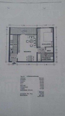 Helle 2-Zimmer Wohnung mit Balkon in Stuttgart-Freiberg
