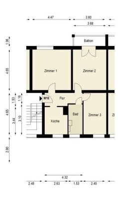 Altbauwohnung mit grünem Rückzugsort – 3 Zimmer in Fahrradstraße