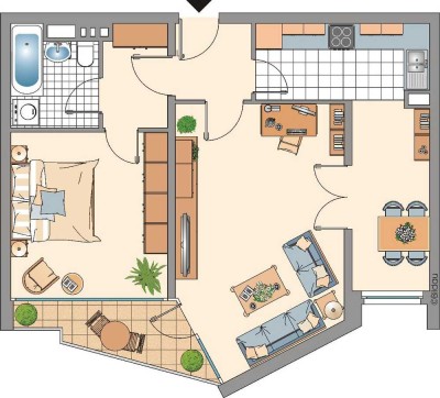 Demnächst frei! 2-Zimmer-Wohnung in Ratingen West