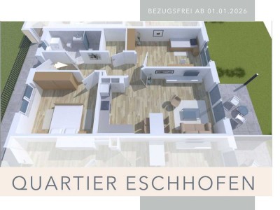 Erstbezug: Moderne 3-Zimmer Wohnung mit Balkon / Gäste-WC / Abstellraum / Tiefgarage
