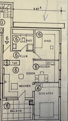 Helle 3-Zimmer Maisonette-Wohnung mit Balkon in Ulm-Söflingen