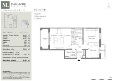 Helle 3-Zimmer-Wohnung mit Balkon in Berlin-Schmargendorf