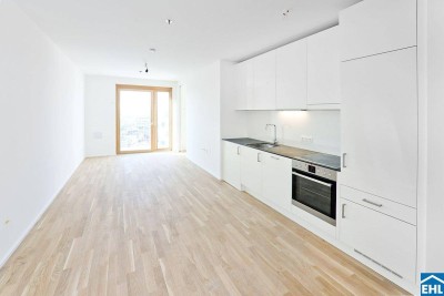 Sonnwendviertel: 2-Zimmer-Wohnung mit Balkon im 5. OG – Fitnessraum, Co-Working &amp; Rooftop-Terrasse inklusive!