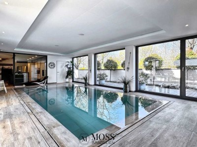 Luxus pur am Fuße des Tunibergs – traumhafte Unternehmervilla mit Innenpool und Gewerbeeinheiten