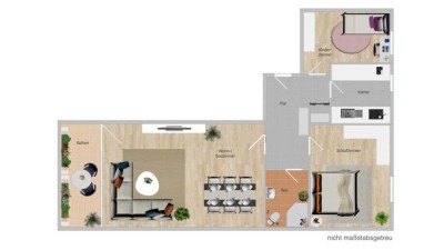 Helle 3-Zimmer Wohnung mit Balkon im 6. OG in Regensburg-Reinhausen