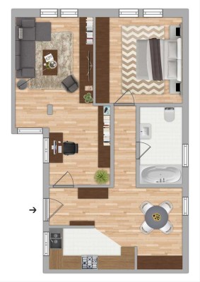 2,5 Zimmer Erdgeschosswohnung