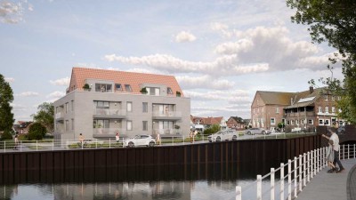 Traumhafte Dachterrassen-Ferienwohnung mit Hafenblick in Carolinensiel