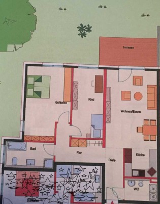 Schöne, geräumige drei Zimmer EG-Wohnung in Bürstadt (Behindertengerecht)