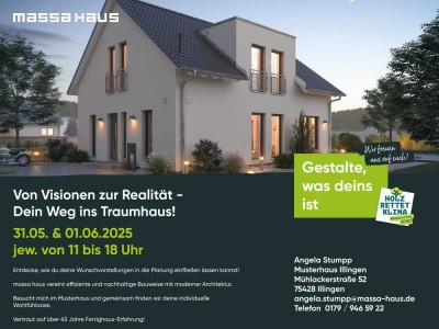 ! Dein Weg ins Traumhaus ! Beratungswochenende am 31.5. & 1.6.25