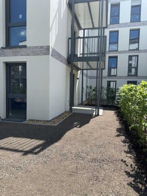 D-Benrath: Gemütliche 1-Zimmer-Wohnung mit Terrasse und Garten in zentraler Lage! Erstbezug!