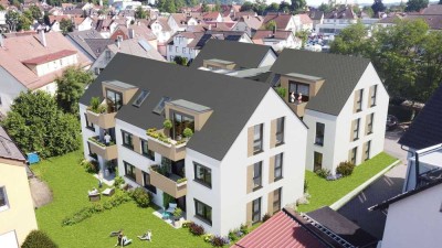 Mit großem Gartenanteil! Helle Neubau-Erdgeschosswohnung mit 3,5 bis 4 Zimmern