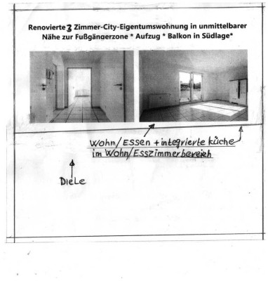 Exklusive, modernisierte 3-Zimmer-Wohnung mit Balkon und Einbauküche in Leverkusen- Opladen