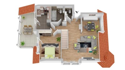 PROVISIONSFREI: Offen geschnittene Maisonette-Eigentumswohnung mit großem Balkon