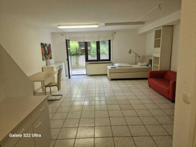 Geräumige  voll möblierte 1-Zimmer-Wohnung zur Miete in 68199, Mannheim. Im Sommer ist die Whn. ange