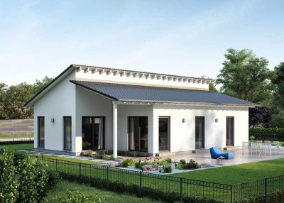 ComfortStyle 10.02 P – Modernes Komfortwohnen mit stilvollem Pultdach & überdachtem Freisitz
