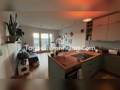 Tauschwohnung: Tausche hell+schön Neubau mit Holzfussboden und Stellplatz