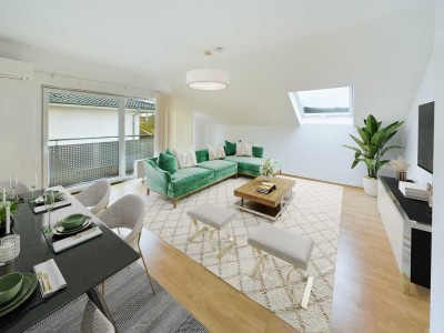 Willkommen in Ihrem neuen Zuhause: Stilvolle Dachgeschosswohnung mit Garage
