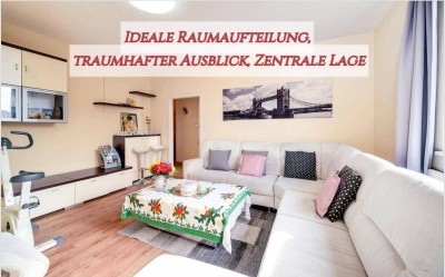 ZENTRAL &amp; TRAUMBLICK: Elegante Wohnung mit idealer Raumaufteilung und großem Balkon