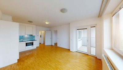 Letztes Regelgeschoss: Neubauhit im Viertel Zwei | 6.OG | Parkplatz | Loggia