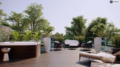 IHR WHIRLPOOL AUF IHRER EIGENEN DACHTERRASSE - HIER MUSS MAN SCHNELL SEIN! Traumhafte 3-Zimmer Dachgeschoßwohnung in 1230 WIEN!