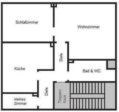 Helle 2,5-Zimmer Wohnung im 1. OG in Mülheim Dichterviertel