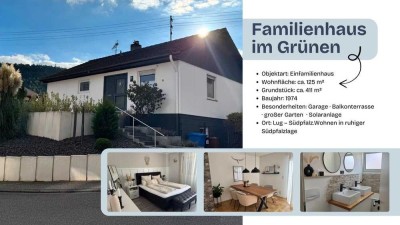 Freistehendes Einfamilienhaus mit Garten, Terrasse & Garage in Lug / Südpfalz