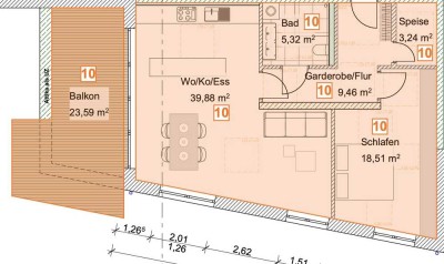 Moderne Dachgeschosswohnungen zu verkaufen - Zentrumsnahes Mehrfamilienhaus - Neubau