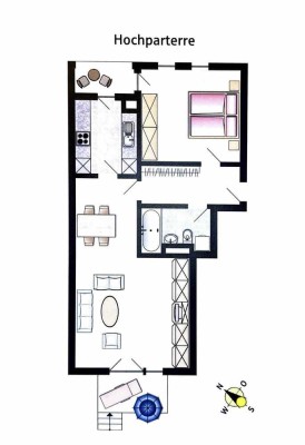 2-Zimmer Erdgeschosswohnung in Prien am Chiemsee mit Garten und Tiefgarage