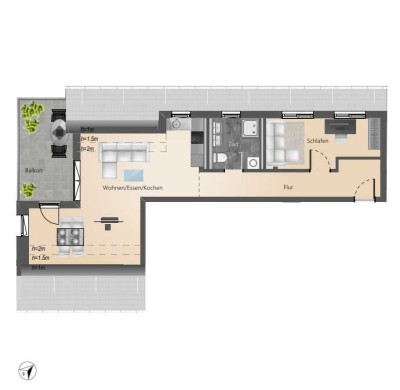 Schöne 2-Zimmer Wohnung