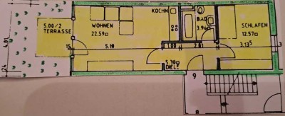 Sonnige 2-Raum-EG-Wohnung mit Balkon und Einbauküche in Eching